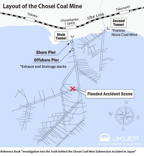 The map of Chousei coal mine