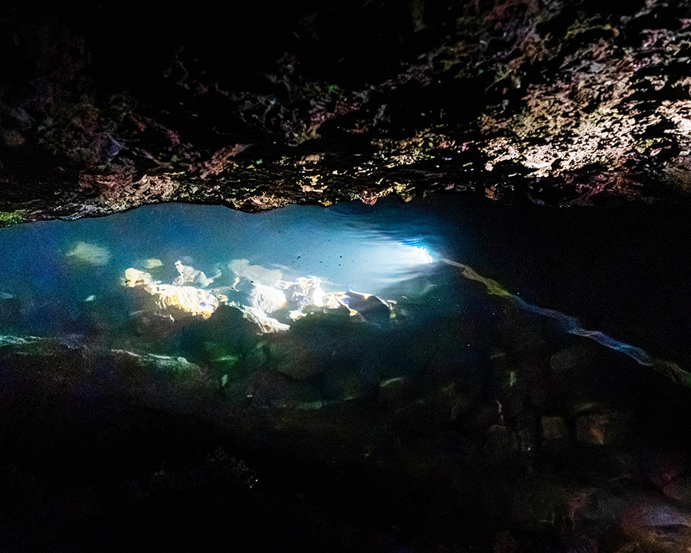 The flooded section inside Shimono Dai-2 Doketsu
