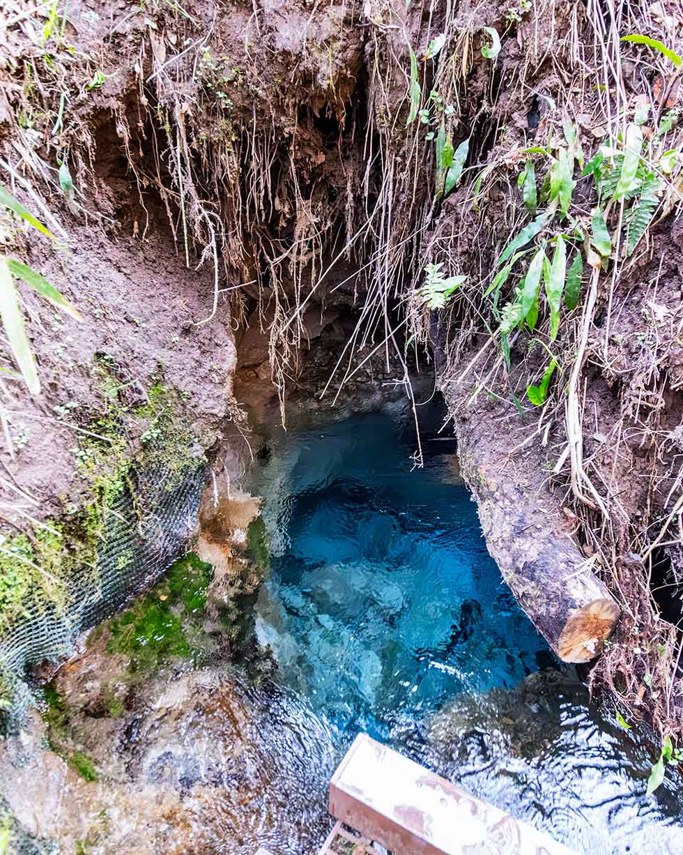 The discharge point of Odemizu Spring